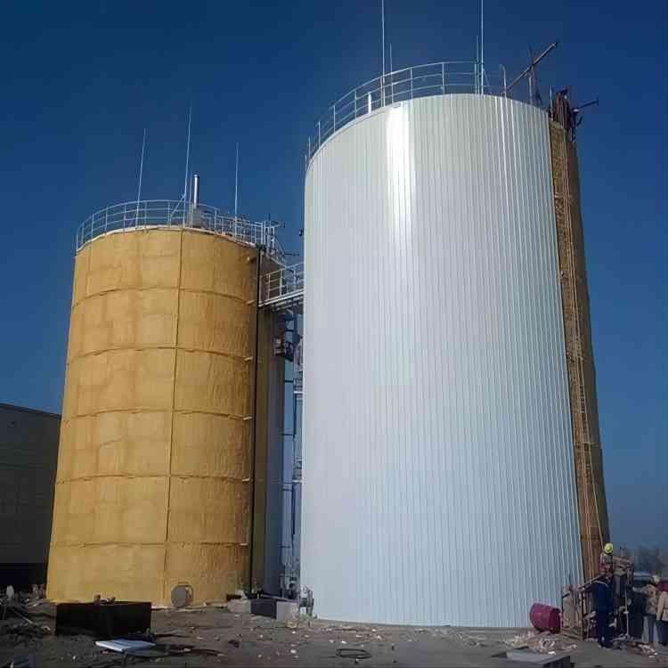 沥青加热储罐保温硅酸铝瓦楞铁皮罐体保温施工队