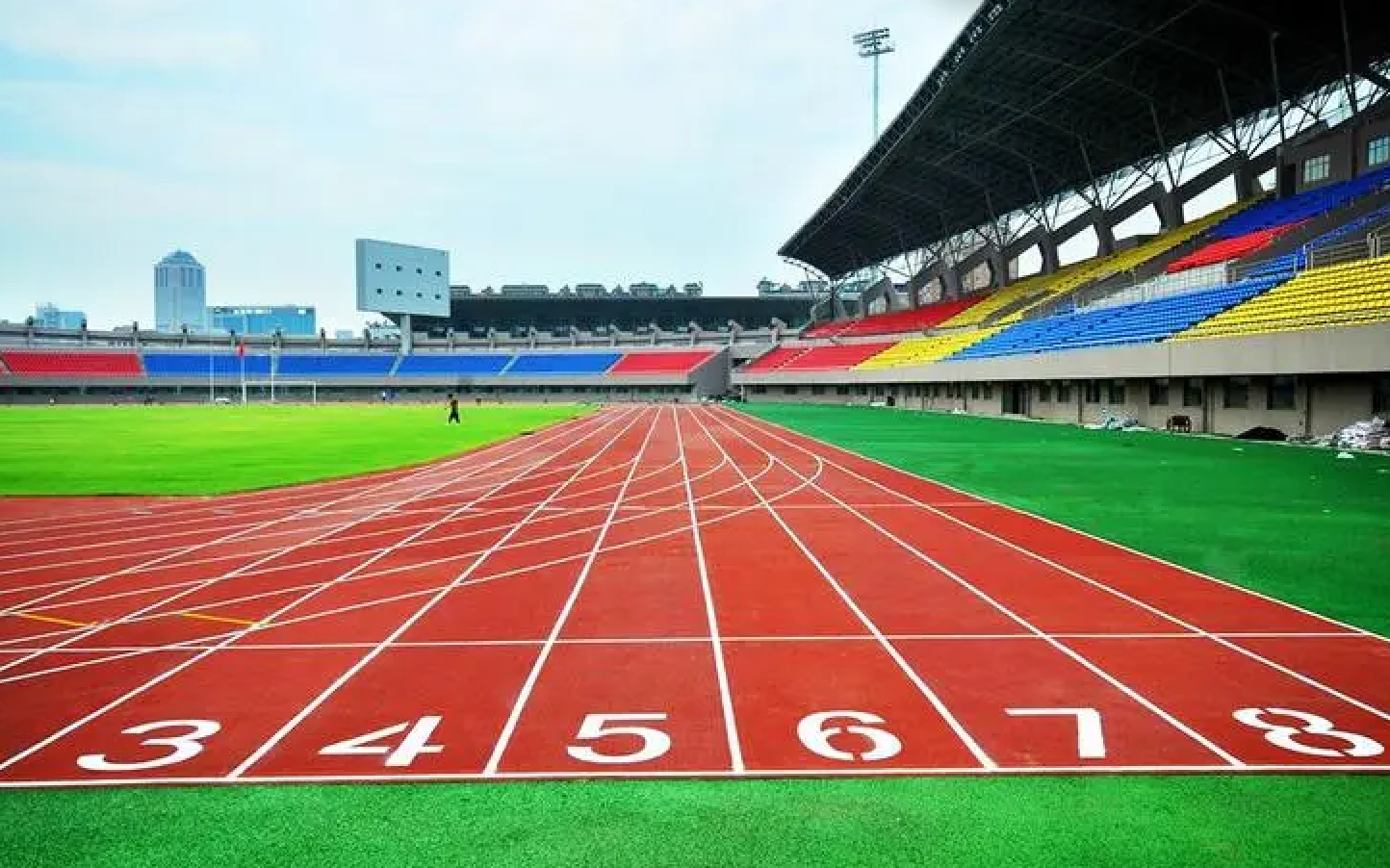 操场跑道塑胶跑道 田径运动场橡胶跑道铺设全国施工源头工厂图3