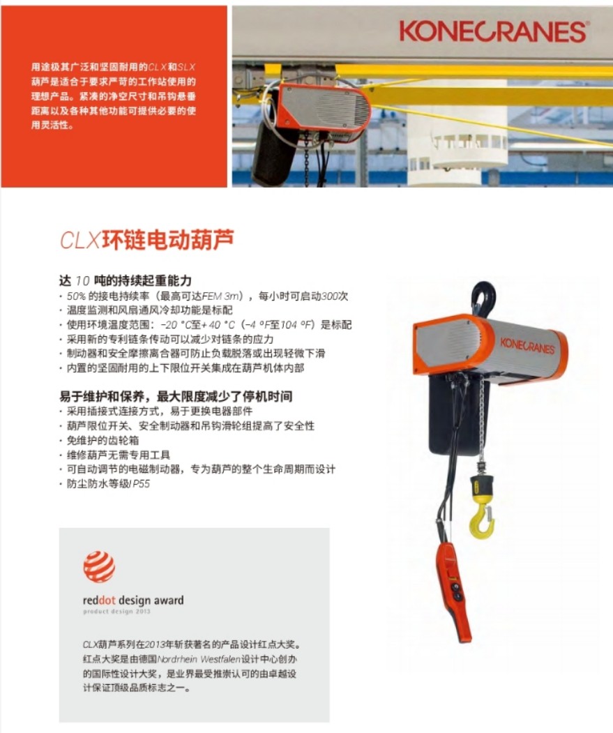 芬兰科尼KONE   CLX环链电动葫芦图2